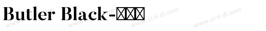 Butler Black字体转换